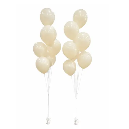 Ivory Helium Balloon Bouquet Set - Pair