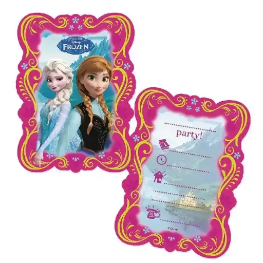 [825044] Disney Frozen Party Invitation Cards – Pack of 6